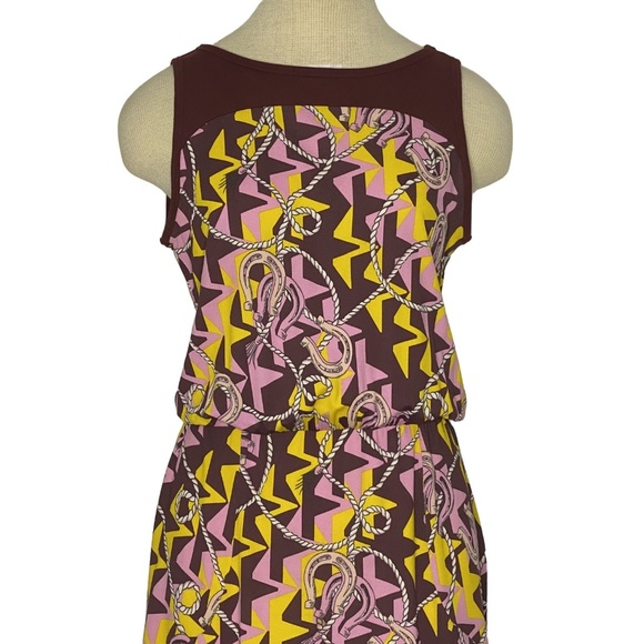 M by MISSONI Horseshoe Print Knit Sleeveless Designer Dress Equestrian Luxe S - Picture 3 of 15